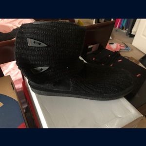 bear paw knee high knit boots